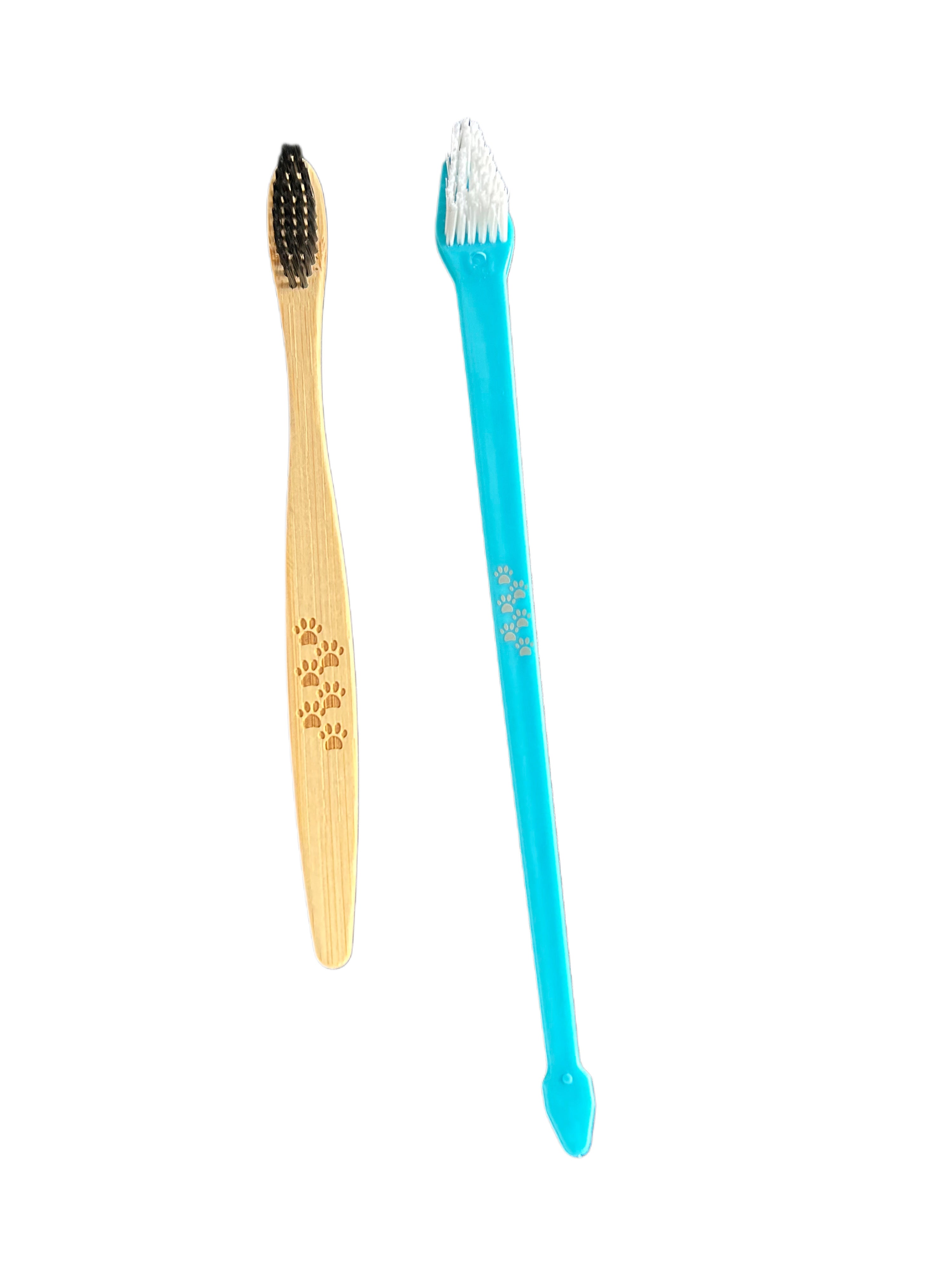 Puro Amor Pets Bamboo & Dual-Head Toothbrush Set for Dogs & Cats