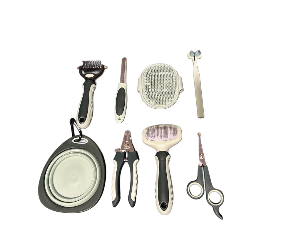 8-in-1 Essential Grooming Kit for Dogs & Cats