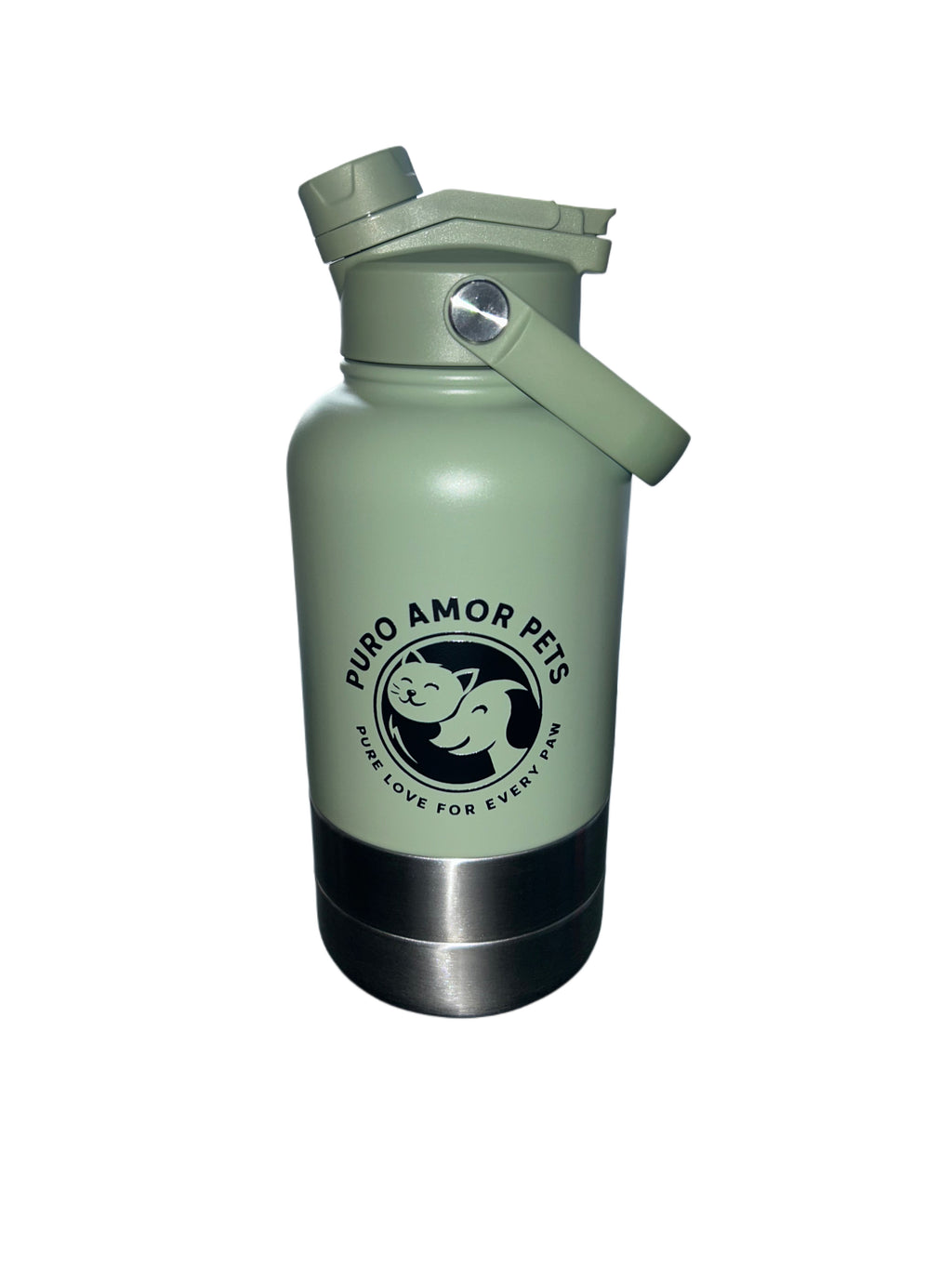 Puro Amor Pets 3-in-1 Portable Food & Water Bottle