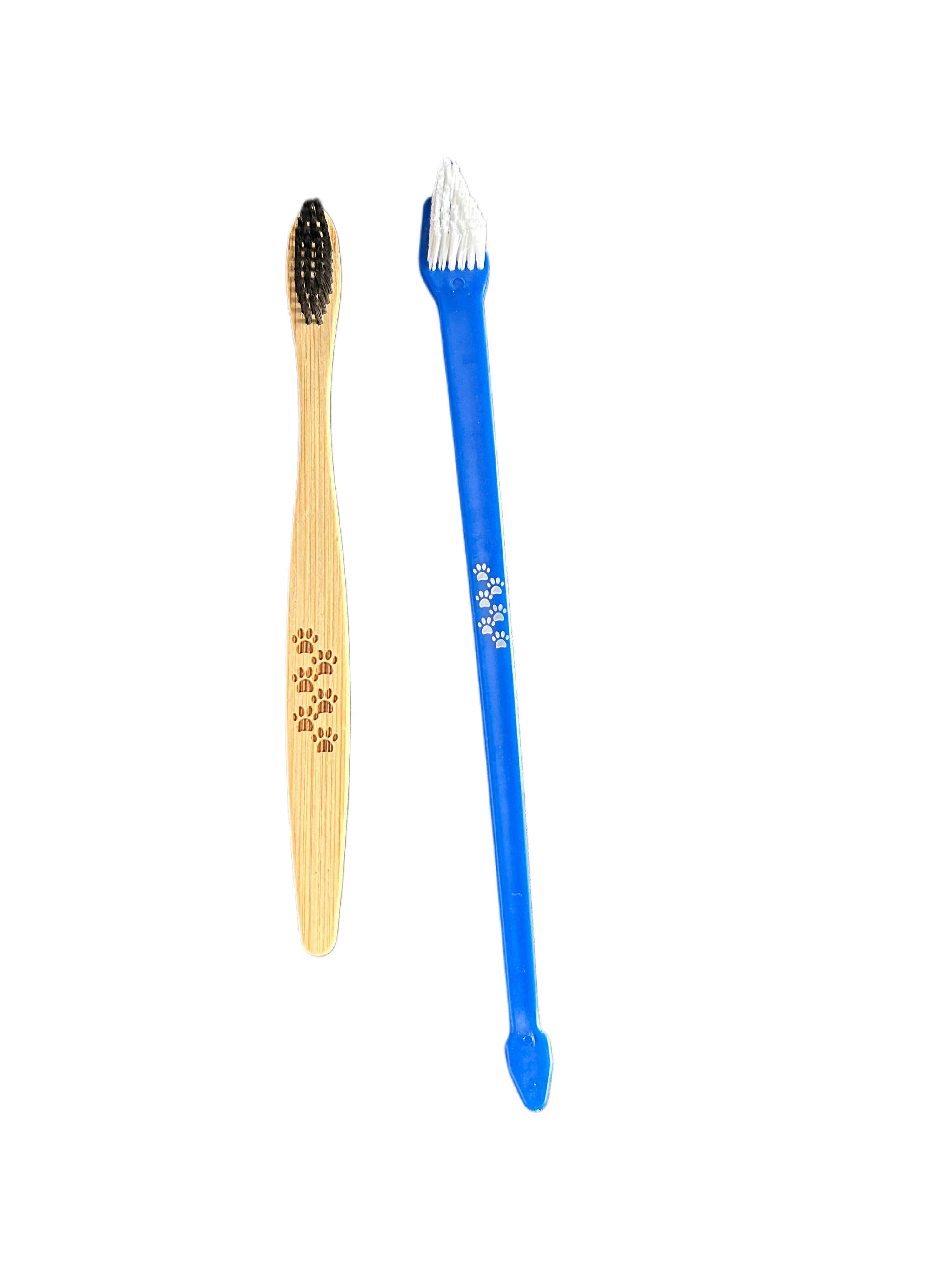 Puro Amor Pets Bamboo & Dual-Head Toothbrush Set for Dogs & Cats